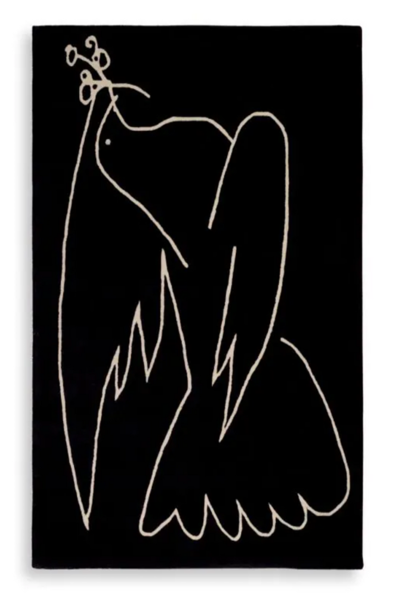 Alfombra de Lana Negra 300 x 400 | Eichholtz Piccione | Oroa.es