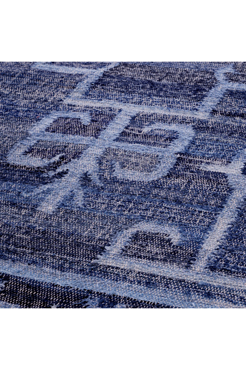 Alfombra de Algodón Azul 300 x 400 cm | Eichholtz Palmaria