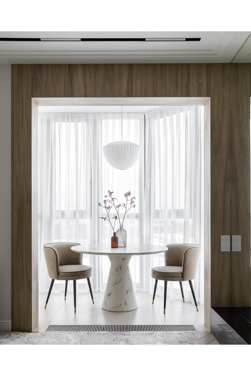 Silla de Comedor en Terciopelo Gris | Eichholtz Luzern | Oroa.es