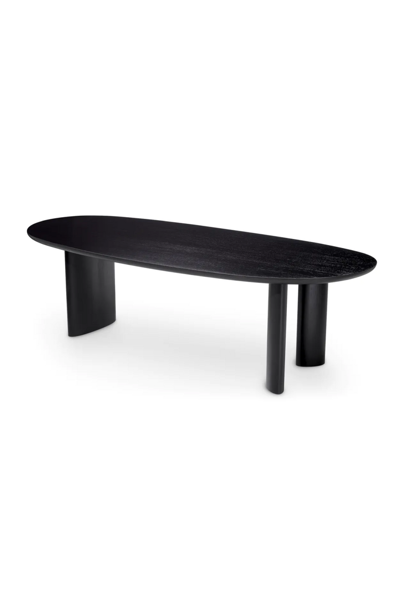 Mesa de Comedor Ovalada Negra | Eichholtz Lindner | Oroa.es