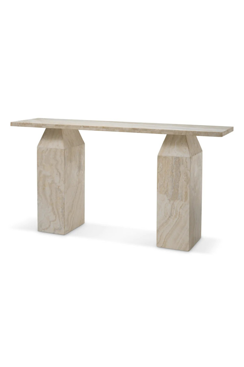 Mesa Consola Rectangular de Travertino | Eichholtz Tarragona | Oroa.es