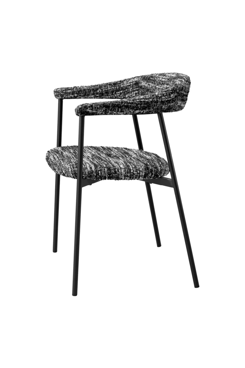 Silla de Comedor Bouclé Negra (Set de 2) | Eichholtz Julio | Oroa.es