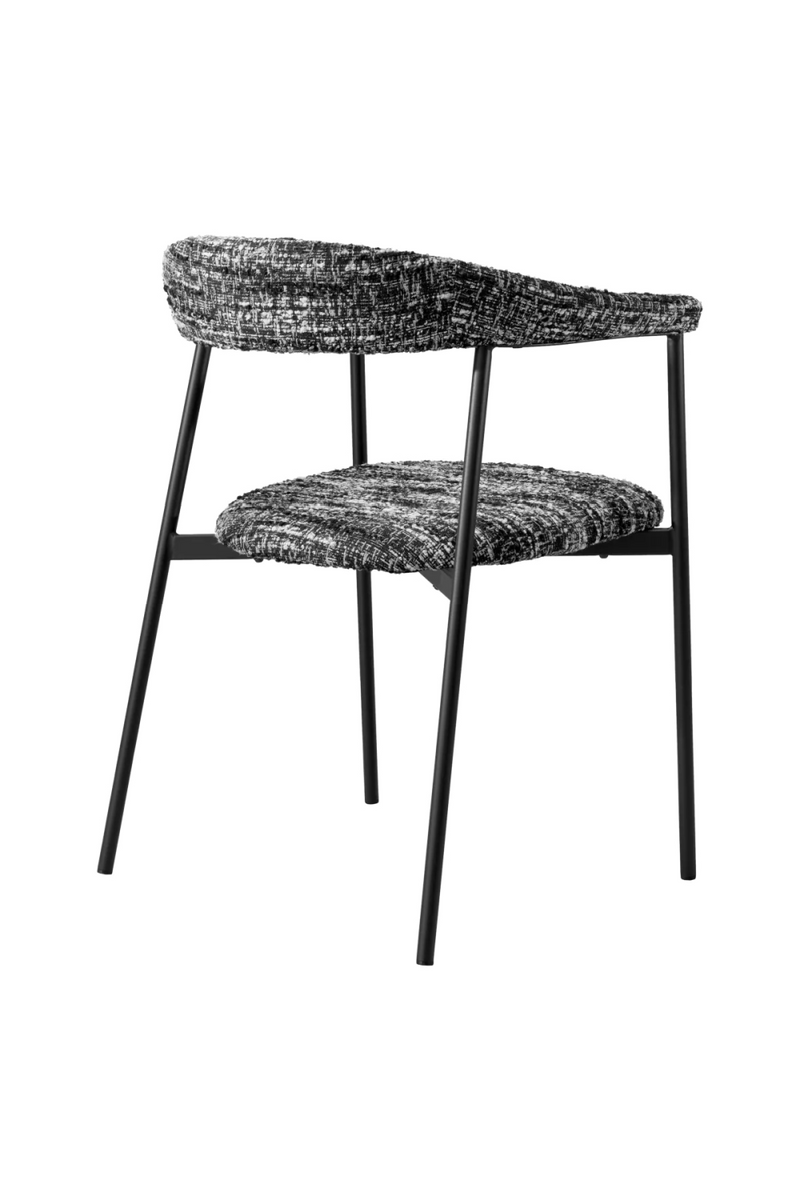 Silla de Comedor Bouclé Negra (Set de 2) | Eichholtz Julio | Oroa.es