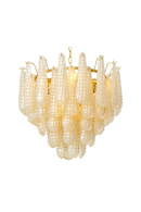 Lámpara de Techo en Cristal Champán y Latón Antiguo | Eichholtz Chaves S | Oroa.es