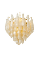 Lámpara de Techo en Cristal Champán y Latón Antiguo | Eichholtz Chaves S | Oroa.es