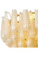 Lámpara de Techo en Cristal Champán y Latón Antiguo | Eichholtz Chaves S | Oroa.es