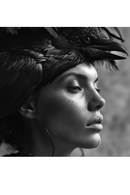 Obra de Arte en Plexiglás de Mujer con Cuervo | Andrew Martin Inspired | Oroa.es