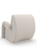 Sillón Curvo Bouclé Crema | Andrew Martin Leo | Oroa.es