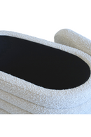 Taburete Ovalado con Almacenaje Bouclé Crema | Andrew Martin Ofali | Oroa.es