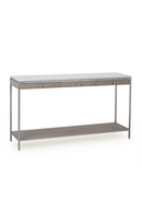 Mesa Consola de Mármol Blanco con Cajones | Andrew Martin Rufus