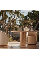 Mesa de Comedor Ovalada de Exterior de Travertino | Andrew Martin Porto | Oroa.es