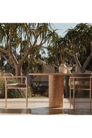 Mesa de Comedor Ovalada de Exterior de Travertino | Andrew Martin Porto | Oroa.es