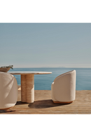 Mesa de Comedor Ovalada de Exterior de Travertino | Andrew Martin Porto | Oroa.es