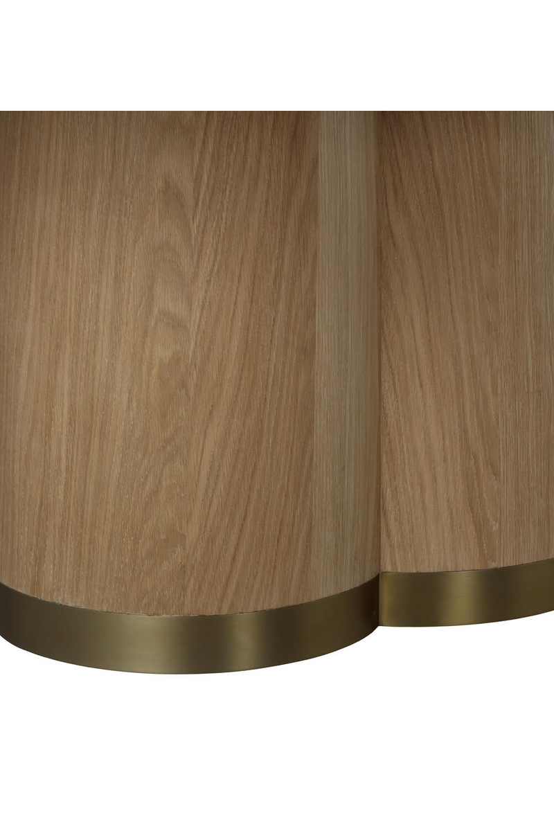 Mesa de Comedor de Roble Natural y Latón Cepillado | Andrew Martin Angelo | Oroa.es