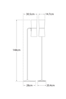Lámpara de Pie Negra de Latón Envejecido | Andrew Martin Clarkson | Oroa.es