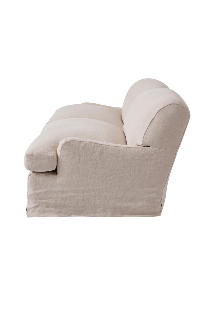 Sofá Curvo de Lino Blanco | Andrew Martin Lady May