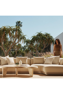 Sofá Seccional de Exterior Bouclé Crema | Andrew Martin Amalfi | Oroa.es