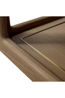 Mesa Auxiliar Cuadrada de Roble y Latón Cepillado | Andrew Martin Angelo | Oroa.es