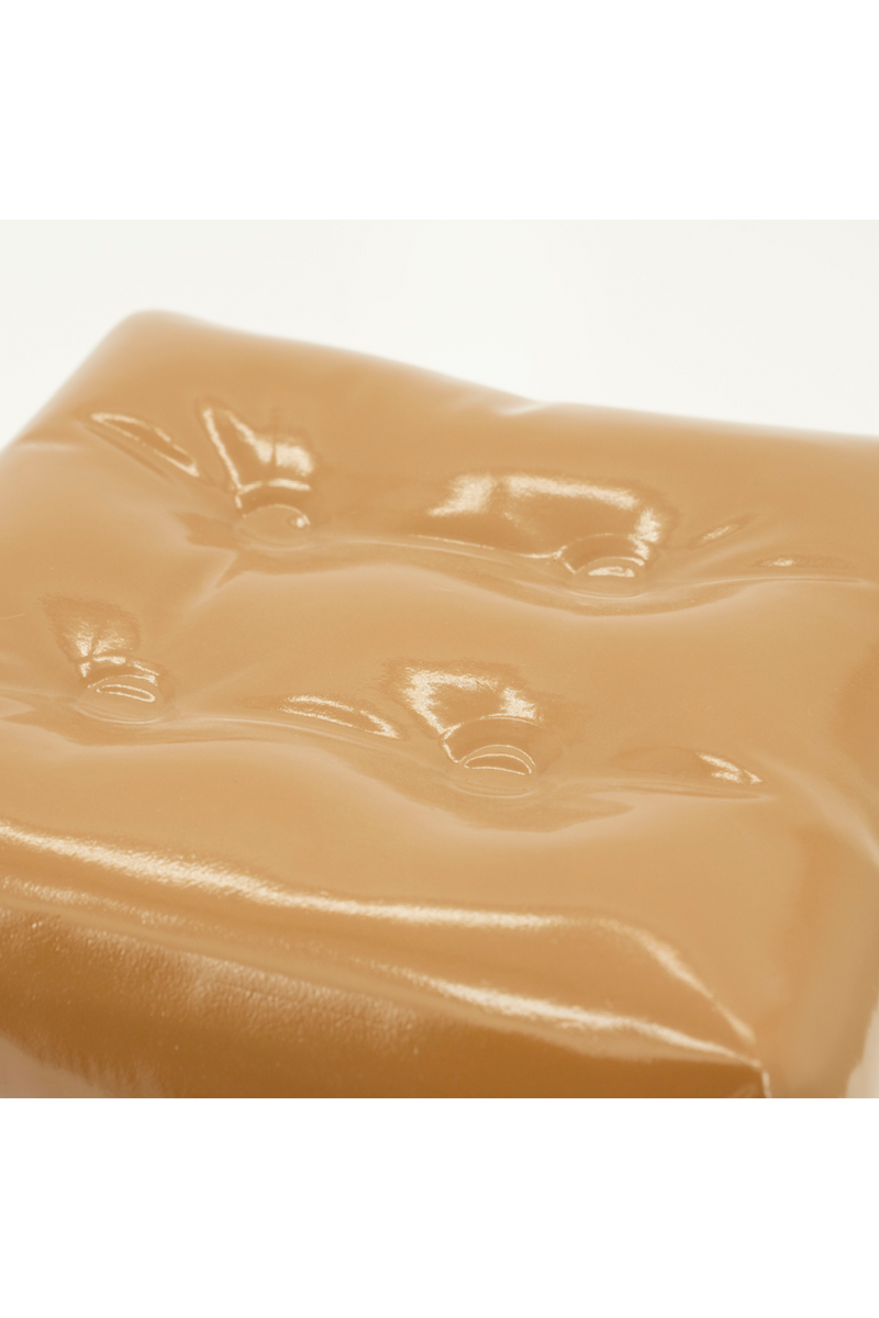 Taburete Cubo Arrugado y Brillante | OROA Home Captives | Oroa.es