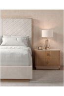 Mesita de Noche de Roble y Travertino | Caracole Rythme | Oroa.es