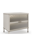 Mesita de Noche en Madera Crema y Piedra Blanca | Caracole Valentina S | Oroa.es