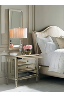 Mesita de Noche de Madera de Pino Plateado | Caracole Beauty | Oroa.es