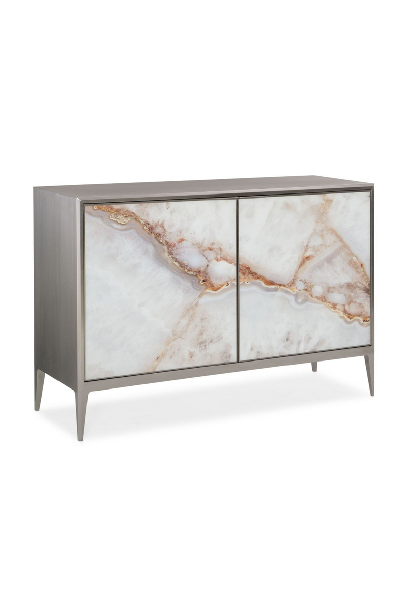 Aparador Niquelado Cepillado de Piedra de Ágata | Caracole Rock | Oroa.es