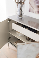 Aparador Niquelado Cepillado de Piedra de Ágata | Caracole Rock | Oroa.es