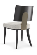 Silla de comedor negra de madera curvada (2) | Caracole Champagne | Oroa.es