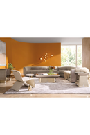 Mesa auxiliar pedestal de piedra blanca | Caracole Beta | Oroa.es