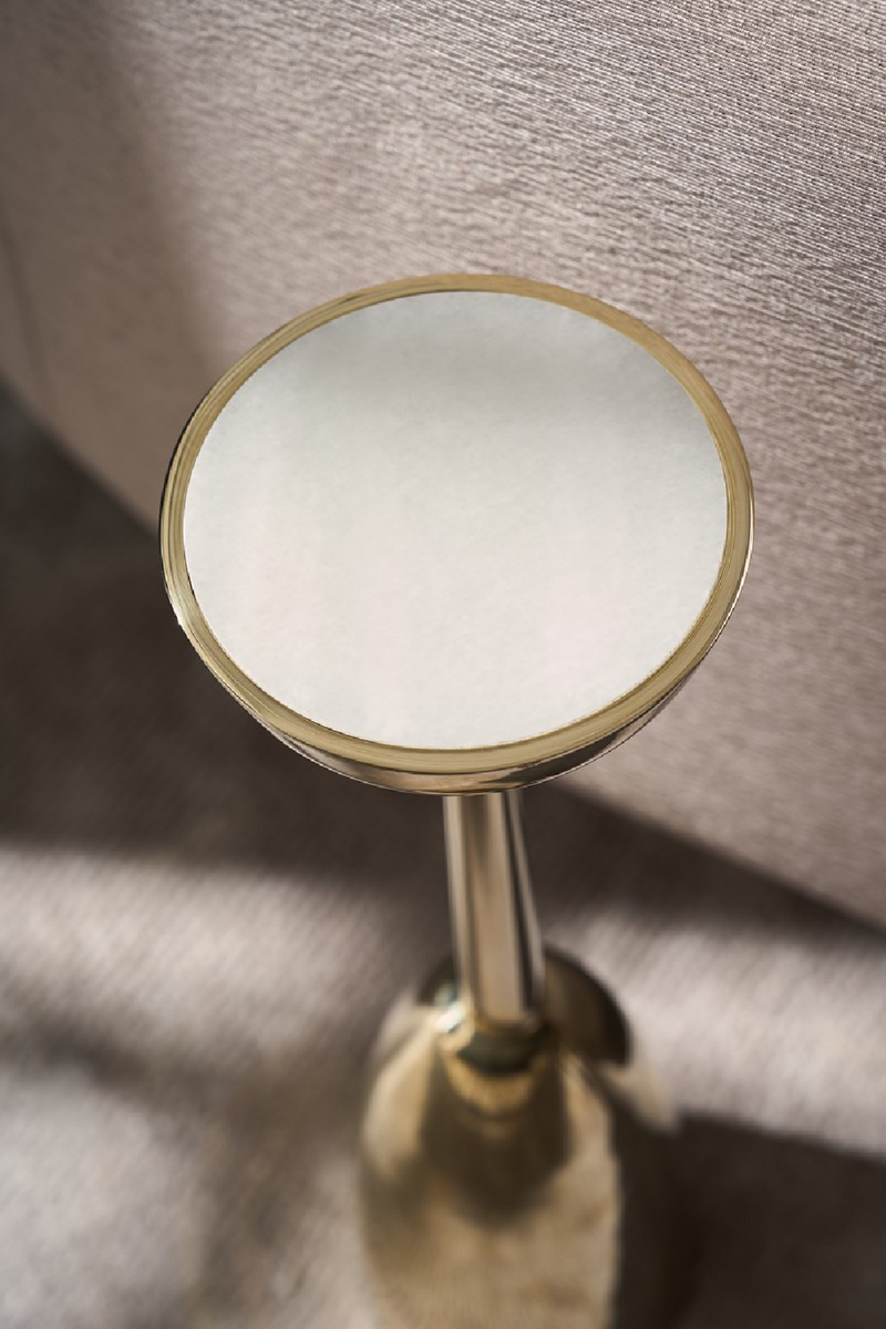 Mesa auxiliar moderna dorada | Caracole Gamma | Oroa.es