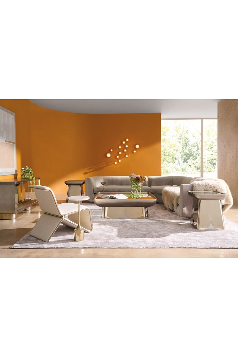 Mesa auxiliar moderna dorada | Caracole Gamma | Oroa.es