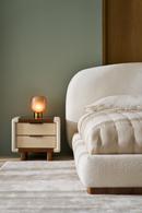 Mesita de noche con panel de ante sintético | Caracole Botero | Oroa.es