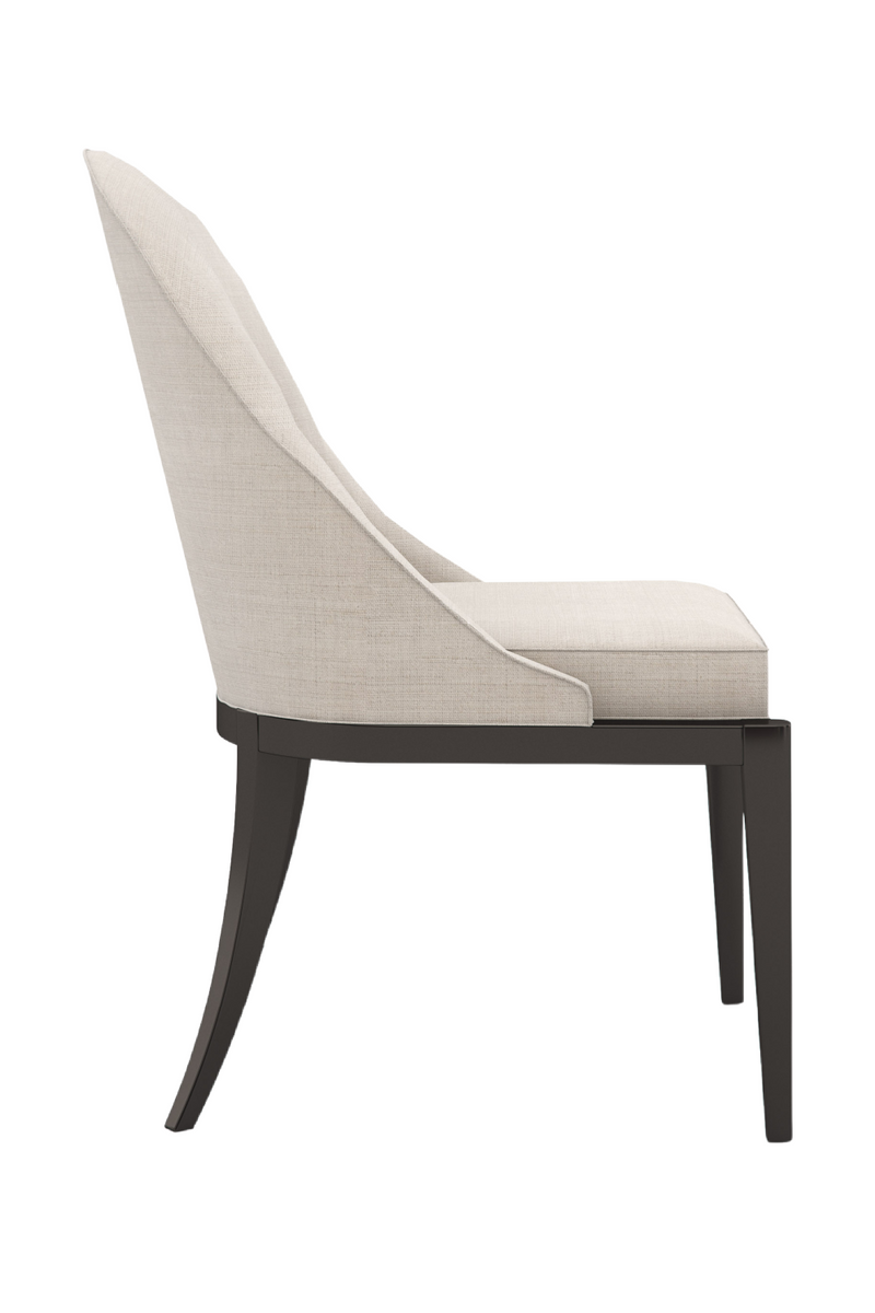 Silla Lateral Curva Beige | Caracole Natural Choice | Oroa.es