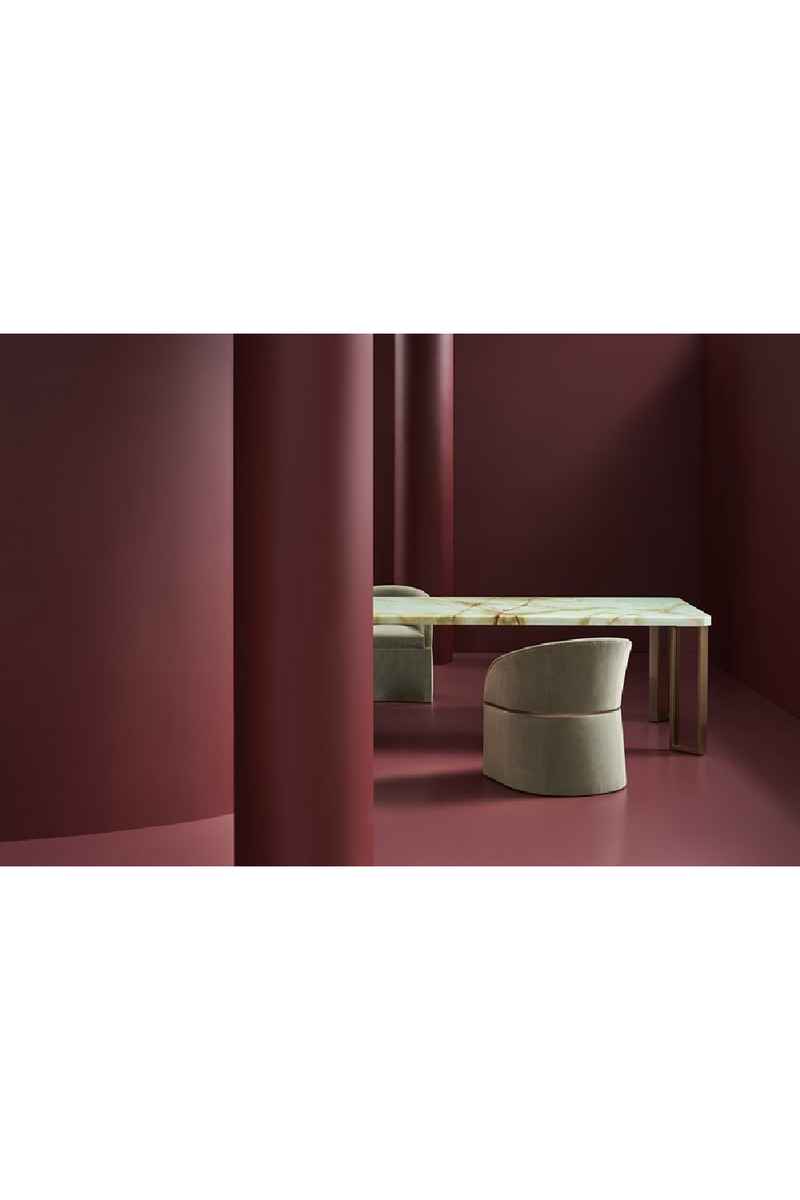 Mesa de comedor de ónix verde | Caracole The Naturalist | Oroa.es