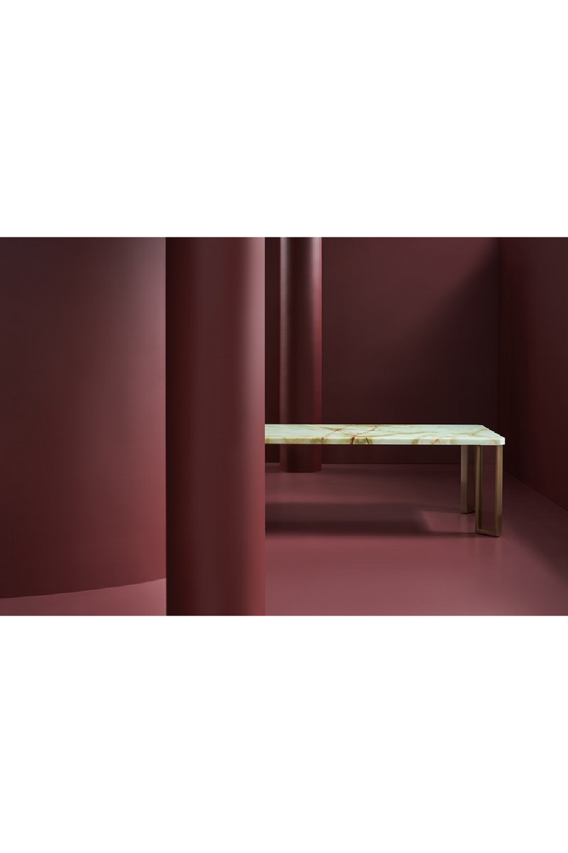 Mesa de comedor de ónix verde | Caracole The Naturalist | Oroa.es