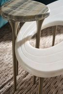 Mesa de centro ovalada moderna de mármol | Caracole Resonance | Oroa.es