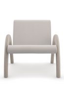 Sillón auxiliar de terciopelo topo | Caracole Coco | Oroa.es