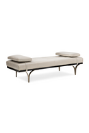 Chaise longue de cuero color topo | Caracole Head To Head | Oroa.es