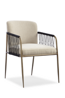 Silla de Comedor Con Brazos en Cordón Negro | Caracole Remix | Oroa.es