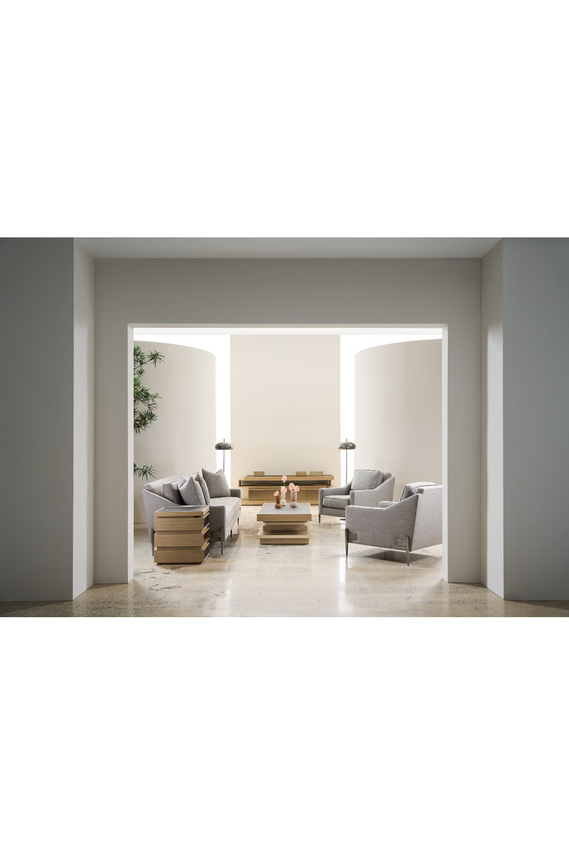 Mesa de centro escalonada con superficie de cristal | Caracole La Moda | Oroa.es