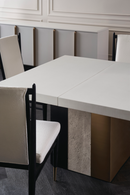 Silla de comedor bouclé marfil | Caracole Unity | Oroa.es
