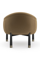 Sillón Auxiliar Curvado en Terciopelo | Caracole Baton | Oroa.es