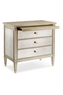 Mesita de Noche de Madera de Pino Plateado | Caracole Beauty | Oroa.es