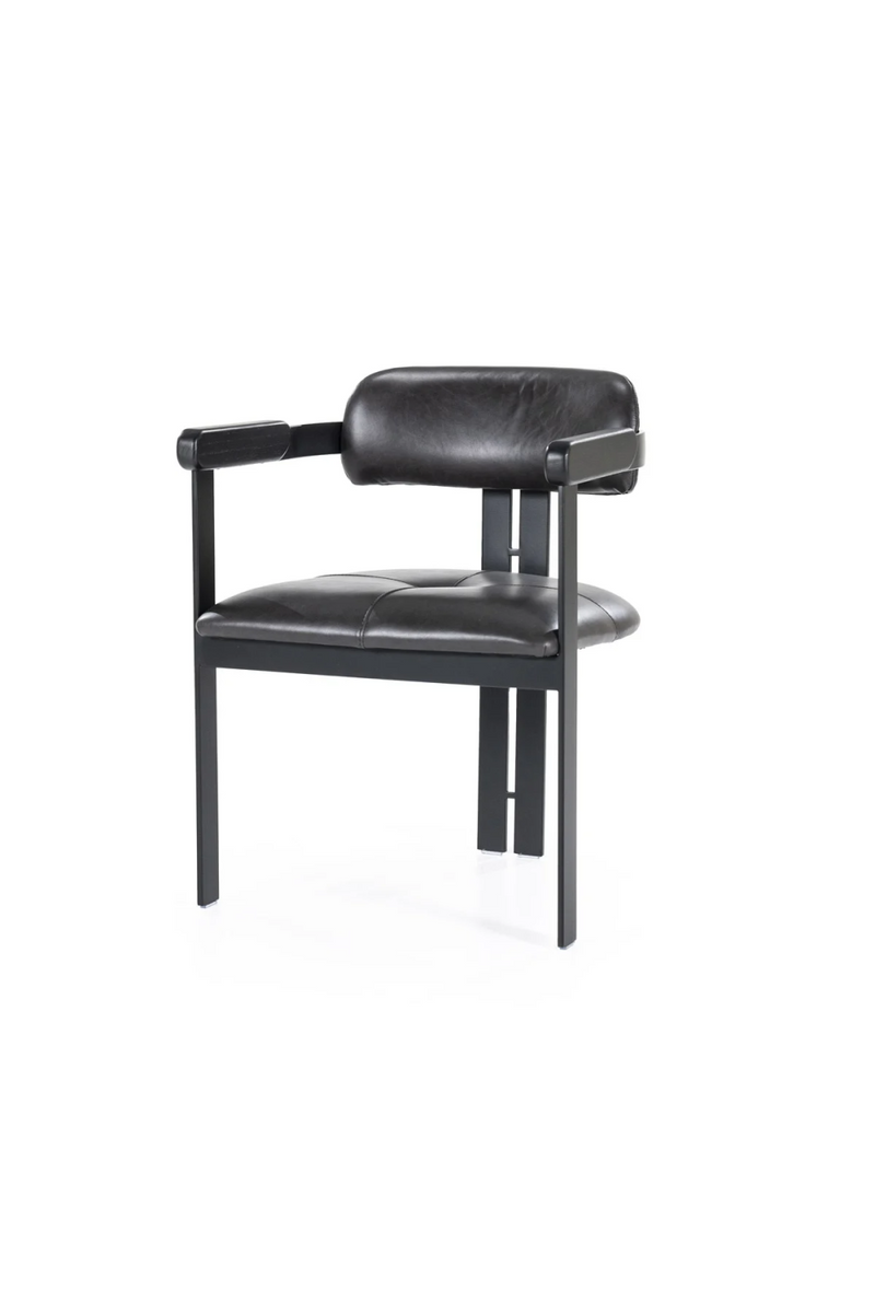 Silla de Comedor de Piel Negra | Oroa Home Morris | Oroa.es