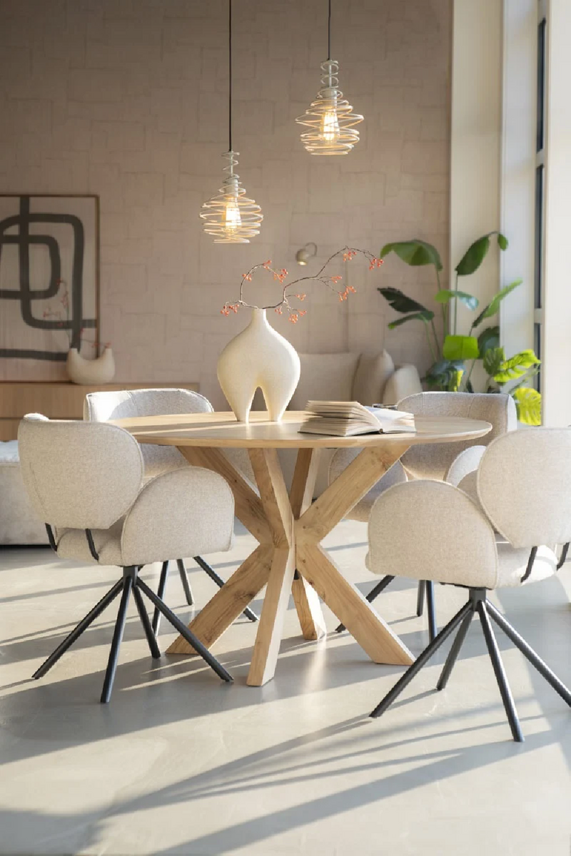 Silla de Comedor con Reposabrazos Beige | Oroa Home Rosalin | Oroa.es