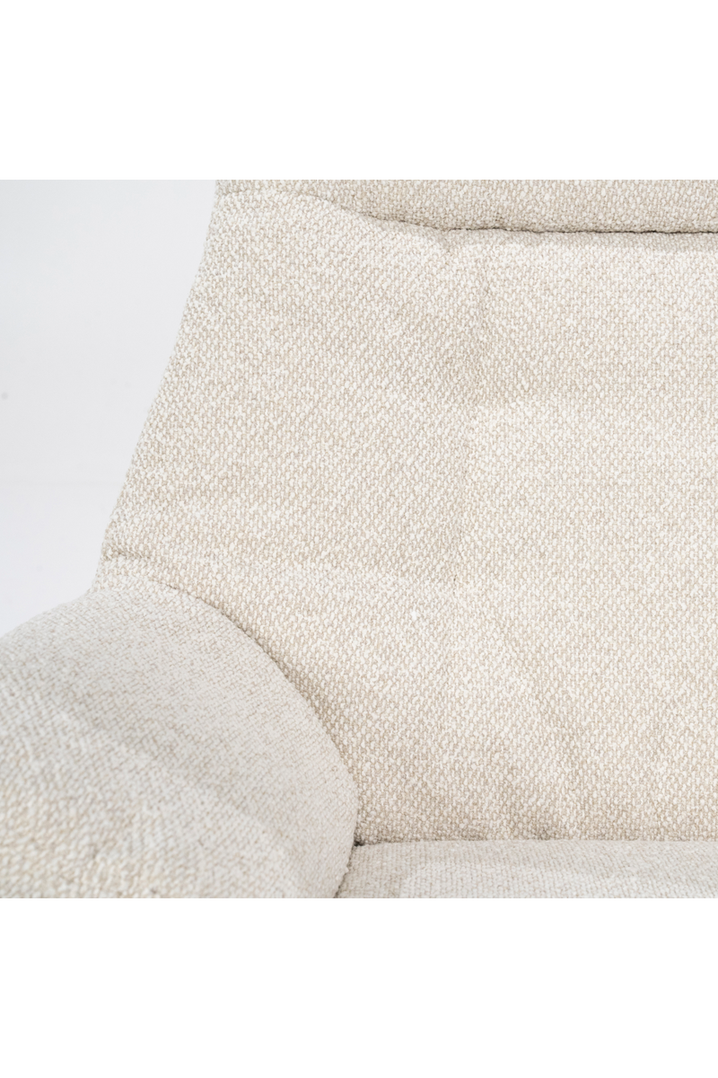 Sillón de Tejido Beige Salerno con Reposapiés | OROA Home Caleb | Oroa.es