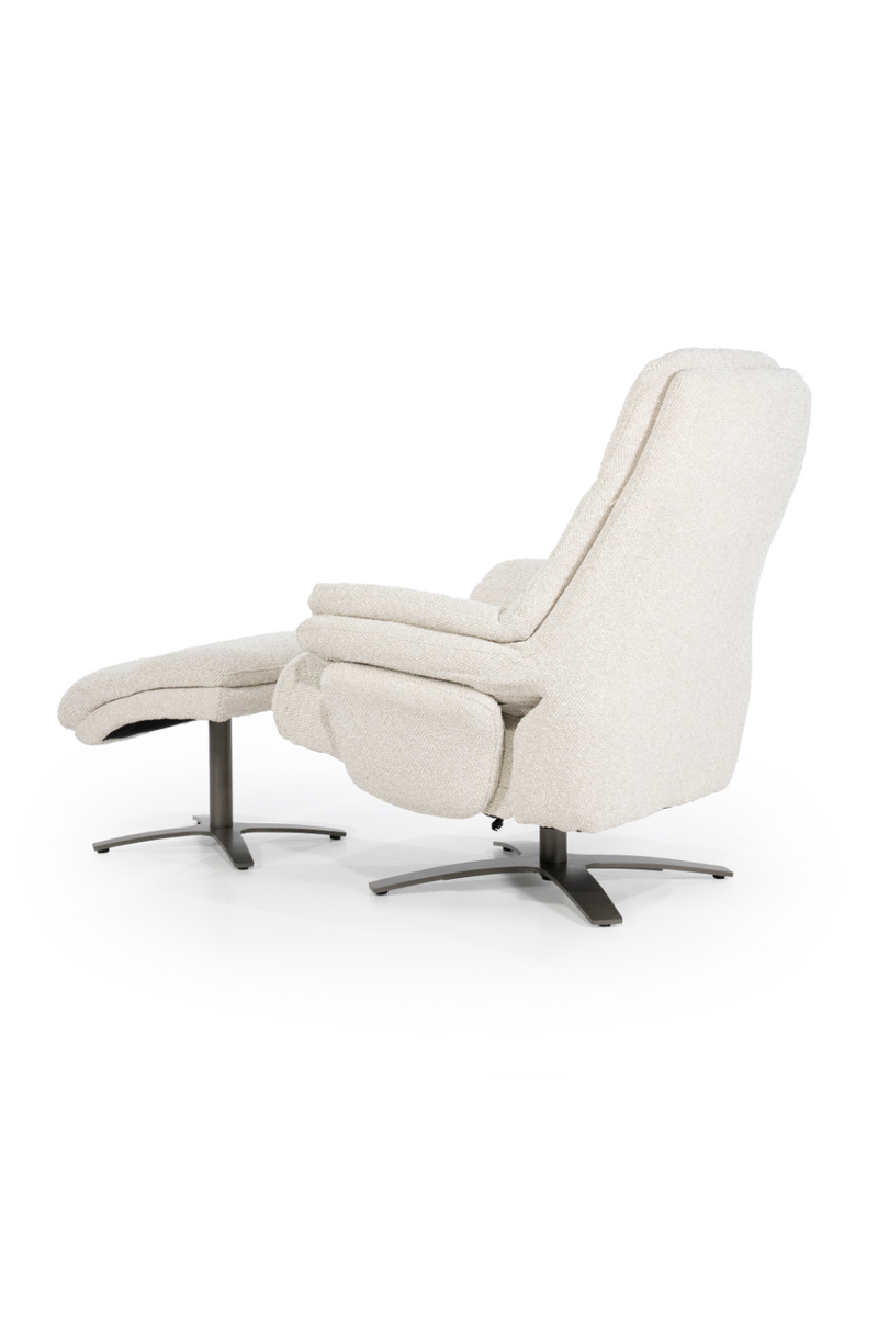 Sillón de Tejido Beige Salerno con Reposapiés | OROA Home Caleb | Oroa.es