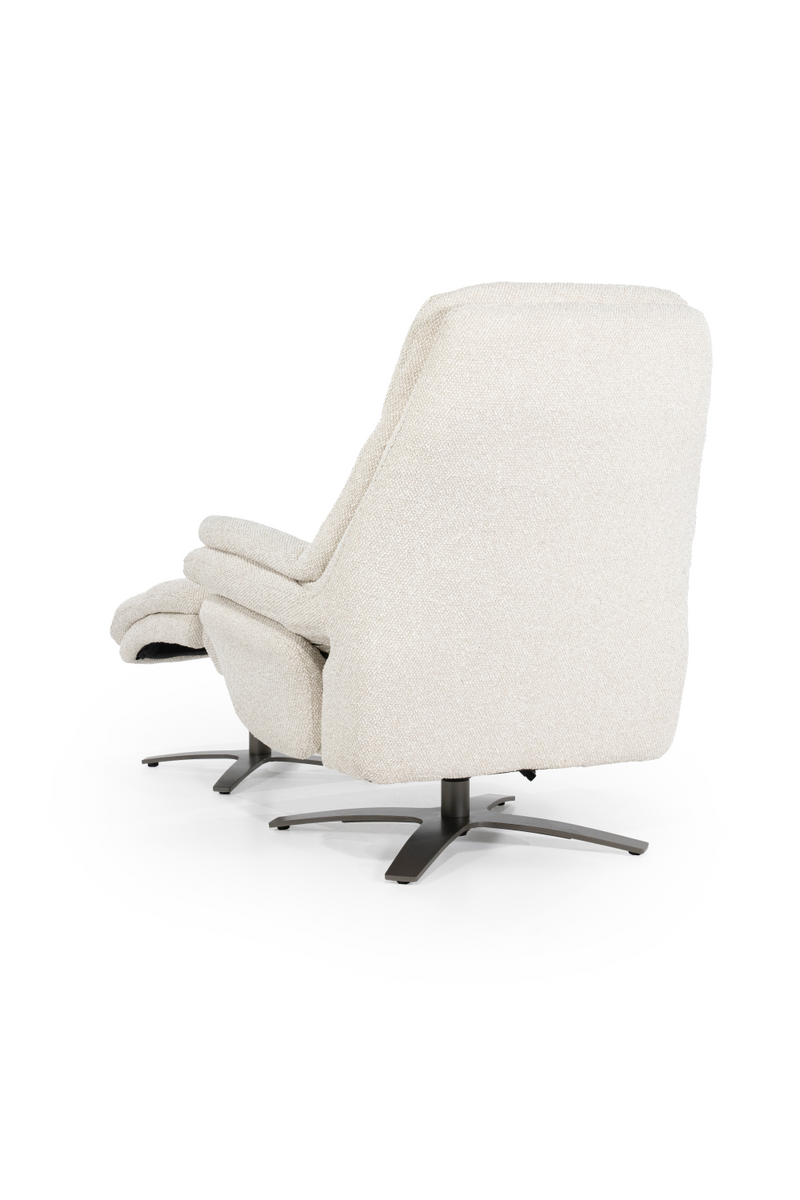 Sillón de Tejido Beige Salerno con Reposapiés | OROA Home Caleb | Oroa.es