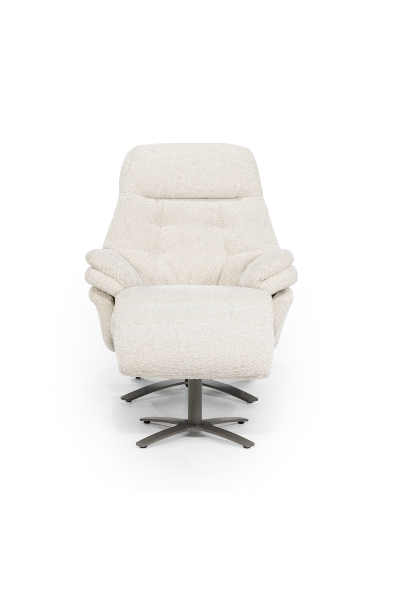 Sillón de Tejido Beige Salerno con Reposapiés | OROA Home Caleb | Oroa.es